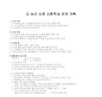 운영계획(도·농간 상호 교환학습) 운영계획(도·농간 상호 교환학습)